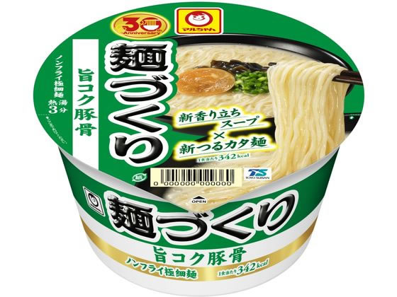 【商品説明】豚骨の旨みとガーリック風味を利かせたコクがあり香り立つ豚骨スープに、つるカタノンフライ極細麺。【仕様】●ノンフライ●注文単位：1個【備考】※メーカーの都合により、パッケージ・仕様等は予告なく変更になる場合がございます。【検索用キーワード】東洋水産　とうようすいさん　トウヨウスイサン　麺づくり旨コク豚骨　めんづくりうまこくとんこつ　メンヅクリウマコクトンコツ　麺づくり　めんづくり　メンヅクリ　旨コク豚骨　うまこくとんこつ　ウマコクトンコツ　ラーメン　カップラーメン　カップ麺　インスタント　インスタントラーメン　即席　簡単　簡便　手軽　軽食　インスタント・レトルト食品　インスタント食品　XV4749生ラーメンのような美味しさを追求した、ノンフライカップ麺。