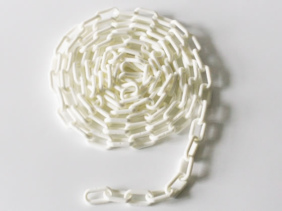 ミツギロン プラチェーン 6mm 3mカット 白 SF-65-W 三角コーン 区画 現場 安全 作業