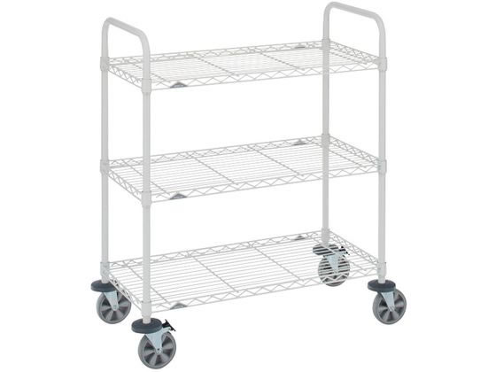 【お取り寄せ】エレクター ハンドル型ポール・キャスターセット ホワイト 高さ1100mm メタルラック リビング収納 収納家具 インテリア 収納