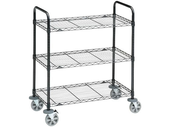 【お取り寄せ】エレクター ハンドル型ポール・キャスターセット ブラック 高さ1100mm メタルラック リビング収納 収納家具 インテリア 収納