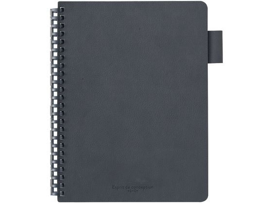 【お取り寄せ】リヒトラブ オープンリングノート (合皮表紙) グレー N2993-27