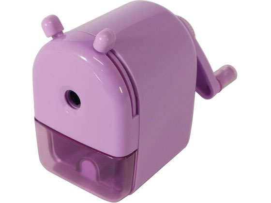 クツワ ミニ卓上鉛筆削り パープル RS040PU 手動 ハンドル式 鉛筆削り 鉛筆 色鉛筆