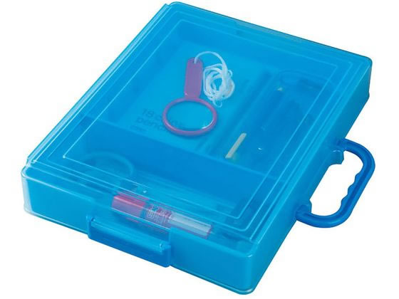 クツワ おどうぐばこ パープル BX018PU プラスチック 小学校 かわいい 女の子 男の子 幼稚園 A4 B5 おすすめ 持ち手 中が見える 2段 お道具箱 おどうぐ箱 ボックストレー デスクトップ収納 デスク周り 文具 jetprice-10588906 JET PRICE サンプル画像2