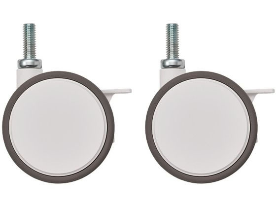 【お取り寄せ】エレクター ベーシックシリーズ 双輪キャスター ストッパー付75mm WH(2個入) メタルラック リビング収納 収納家具 インテリア 収納