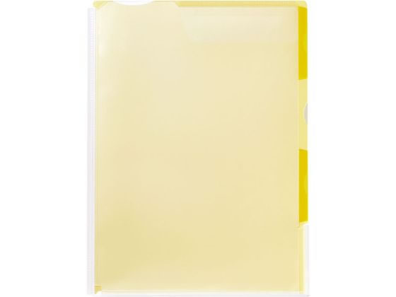キングジム スーパーハードホルダー マチ付 3山 インデックス A4 黄 インデックス付 A4 クリアホルダー ファイル