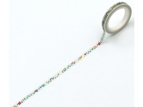 ワールドクラフト キラキラマスキングテープ Flower 5mm×5m KRMT5-015 デコレーション用マスキングテープ デコレーショングッズ