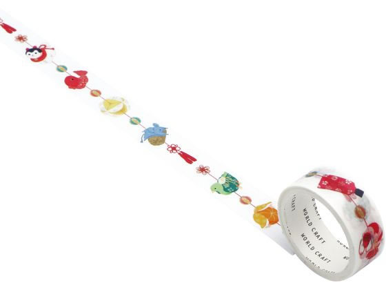 ワールドクラフト たてマス つるし和飾り 15mm×7m TMMT15-009 デコレーション用マスキングテープ 15mm幅 デコレーショングッズ