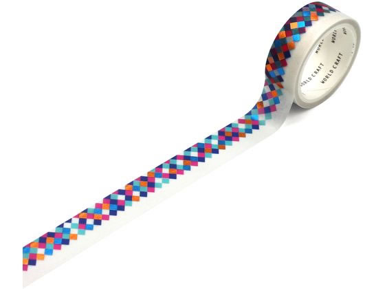 ワールドクラフト キラキラマスキングテープ Square 15mm×5m デコレーション用マスキングテープ 15mm幅 デコレーショングッズ
