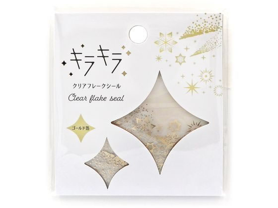 ワールドクラフト キラキラクリアフレークシール Shootingstar KFS-001 デコレーション用マスキングテープ シールタイプ デコレーショングッズ