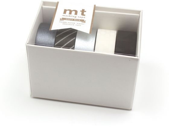 【お取り寄せ】カモ井 mt ギフトボックス モノトーン3 15mm×7m MT05G015 デコレーション用マスキングテープ 15mm幅 デコレーショングッズ