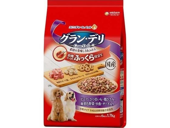 Natural - 【お取り寄せ】ユニ・チャーム グラン・デリ ふっくら ビーフ さつまいも 1.7kg ユニチャームペットケア ドライフード 犬 ペット ドッグフード