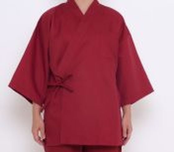 【お取り寄せ】ボンマックス 作務衣(上衣) ブラウン LL FJ0709U-5-LL