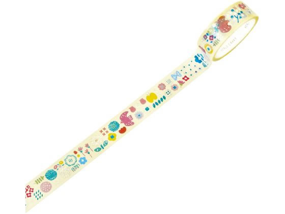 ワールドクラフト キラキラマスキングテープ Garden KRMT15-033 デコレーション用マスキングテープ 15mm幅 デコレーショングッズ