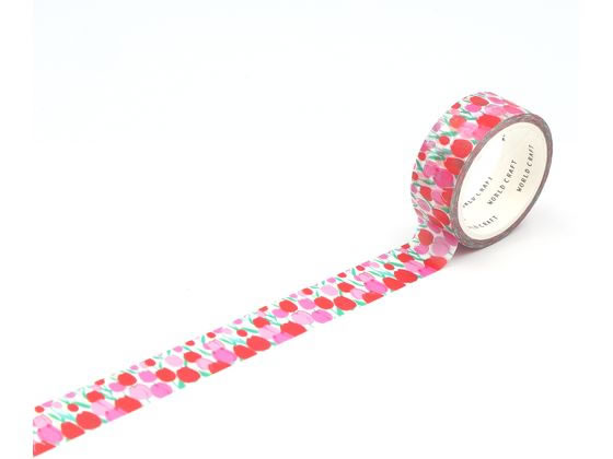 ワールドクラフト キラキラマスキングテープ Tulip KRMT15-066 デコレーション用マスキングテープ 15mm幅 デコレーショングッズ