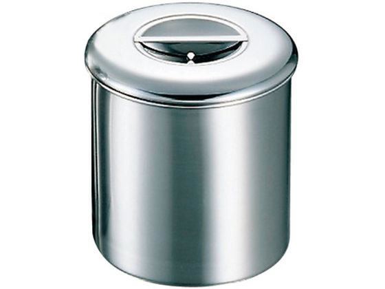 Steel Storage Containers - 【お取り寄せ】本間製作所 K 18-8 内蓋式 キッチンポット 目盛付 18cm 手無 キッチンポット ボウル ザル バット 厨房 キッチン