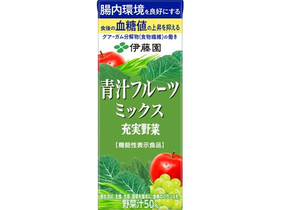 伊藤園 充実野菜青汁フルーツミックス 200ml 果汁飲料 野菜ジュース 缶飲料 ボトル飲料