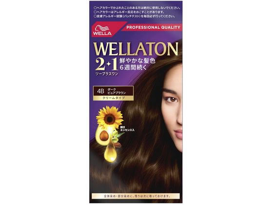 【お取り寄せ】ウエラジャパン ウエラトーン2+1 クリームタイプ ヘアカラーa 4B 白髪用 ヘアカラー ヘアケア