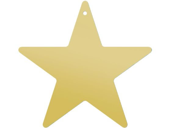 ササガワ 七夕飾り 星型短冊 穴アキ 金 10枚入 46-6186のサムネイル