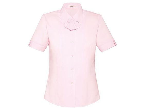 【お取り寄せ】ボンマックス 半袖ブラウス ピンク 11号 RB4548-9-11 ブラウス 半袖 カットソー リボン スカーフ 事務服 ユニフォーム