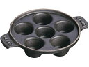 【お取り寄せ】STAUB ストウブ エスカルゴディッシュ 6個取(黒)40509-550 カヌー型皿 洋食器 キッチン テーブル
