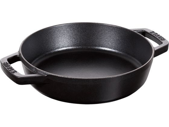 【お取り寄せ】STAUB ストウブ 両手フライパン ラウンド 26cm ブラック フライパン 炒め鍋 厨房 キッチン テーブル