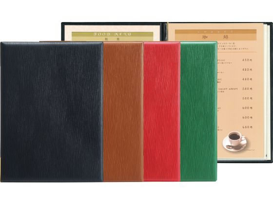 【お取り寄せ】シンビ 洋風メニューブック MS-302 赤 3102130 メニューブック メニュー立て 卓上 厨房 キッチン テーブル