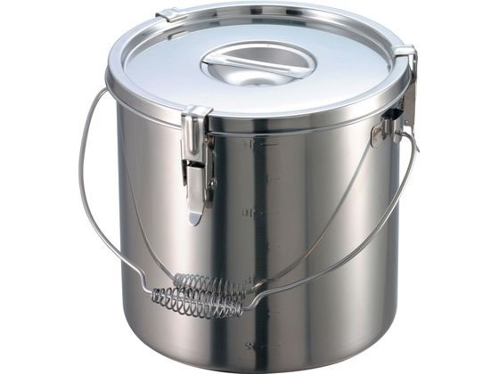 【お取り寄せ】EBM 18-8 パッキン寸胴鍋 目盛付 27cm 吊付