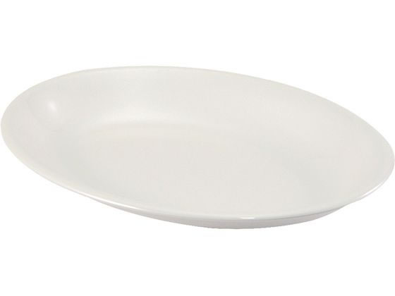 【お取り寄せ】EBM メラミン ベーカー皿 大 パールアイボリー MT-195MUI カヌー型皿 洋食器 キッチン ..