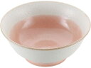 【お取り寄せ】EBM 磁器 中華食器 釉彩ピンク 高台丼 6.5寸