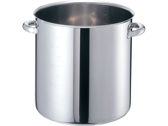 【お取り寄せ】EBM モリブデンジII 寸胴鍋 目盛付 27cm 蓋無 寸胴鍋 鍋 フライパン 厨房 キッチン