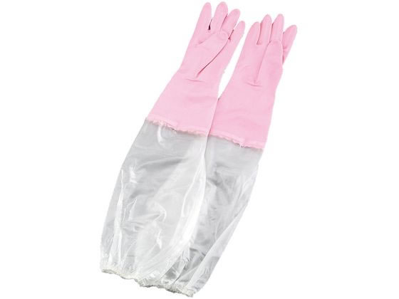 【お取り寄せ】三興化学工業 シルキー 厚手 手袋 腕カバー付 M ピンク キッチン 雑貨 テーブル