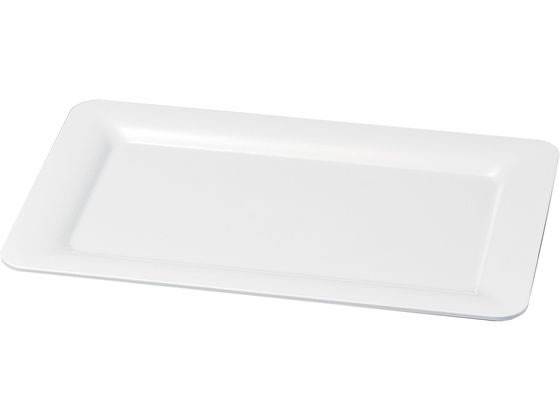 【お取り寄せ】若泉漆器 ニューホワイト 渕丸長角皿 0261640