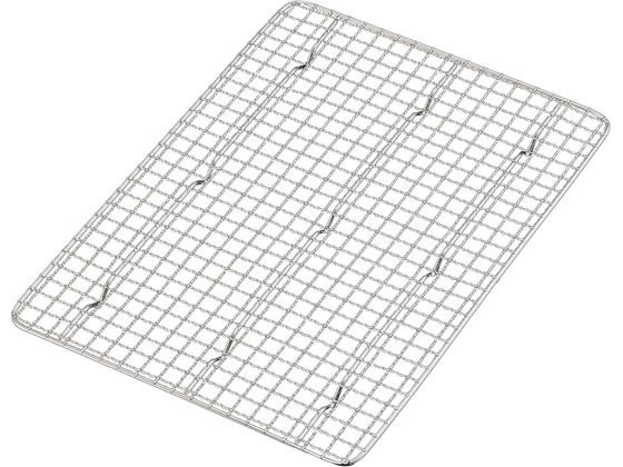 【お取り寄せ】新越ワークス 18-8 角バットアミ クリンプ目 4枚取 30409 3989600 キッチン雑貨