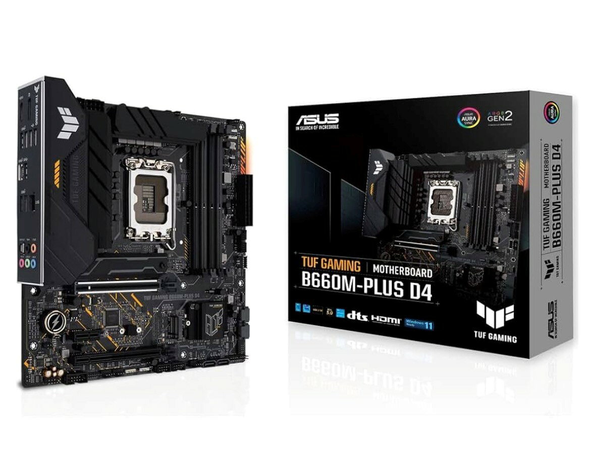 ASUS INTEL 第12世代 CPU (LGA1700) 対応 B660 チップセット MicroATX マザーボード TUFGAMING B660M-PLUS D4 ブラック