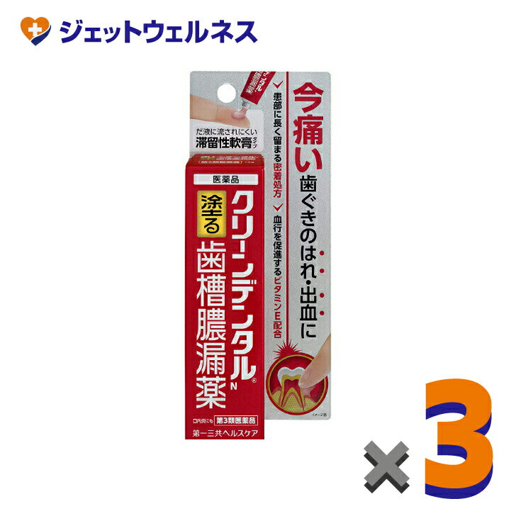 【第3類医薬品】クリーンデンタルN 塗る歯槽膿漏薬 16g ×3個