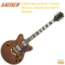 Gretsch G2655 Streamliner Center Block Jr. Double-Cut with V-Stoptail 爽快なG2655 Streamliner? Center Block Jr. Double-Cut with V-Stoptailは、ハイゲインに適したパフォーマンス、滑らかで快適な演奏性、華やかなスタイルという、シンプルな3つのな目的のために設計されています。 洗練された音楽マシンであるG2655Tは、最新の機能を搭載しながらも、ロックンロールの創成期から欠かせない要素である、我々の「That Great Gretsch Sound!?」を忠実に再現し、更新された機能でヒット曲を生み出します。 Streamlinerのサウンドの秘訣は、グレッチの新製品Broad'Tron?BT-2SハムバッカーPUと、スプルース・センターブロックの2つにあります。 Streamliner Collection用に特別設計された、この高出力のBroad'Tron PUは、より力強くタイトな低音域のレスポンス、澄んだ高音域、中音域の伸びやかで明瞭な音色を、さらに向上させています。 ボディ内部には、軽量のスプルース・センターブロックがボディの長さを這って設置され、それがトップ材を補強すると同時に、不要なフィードバックを排除し、現在のステージに対応する音量と、優れた演奏性を実現します。 Streamlinerの音のパワーは、リアPU&フロントPU用のボリュームコントロール、マスタートーンコントロール、マスターボリュームコントロール、3ウェイスイッチなど、従来のコントロールレイアウトを活用し形成されます。 エレガントなパーロイドのハンプトップ・インレイ、22個のミディアム・ジャンボフレットを備えた、スピーディーな演奏に対応した、ラジアス12インチ(304.8ミリ)のローレル指板を採用。この指板は、薄い“U”字型にプロファイルされ、白いバインディングが巻かれたナトーネックの上にセットされ、コード演奏やホットなリフに最適です。 スタイリッシュなグレッチV-Stoptailテールピース、固定されたAdjusto-Matic?ブリッジ、人工ボーンナットによる、揺るぎないチューニングの安定性をお楽しみ下さい グレッチに期待される、全てのクラシックなヴィンテージスタイルを再現し、ヴィンテージスタイルの黒いコントロールノブ、音の投射性を向上させる拡大されたFホール、アップグレードされた縁飾りのエレガントなエイジングホワイト・バインディング、滑らかな外観のニッケルメッキ加工のハードウェアを採用。アーチ状のラミネート・メイプルボディに、3プライのベッコウ柄ピックガードを装備しています。 G2655は、ボディが小さいためロックなスタイルでもプレイし易く、その演奏でステージやオーディエンスをコントロールしながら、他のミュージシャンとの差別化を図ることを願う、現代のミュージシャンにとっての“驚異的な楽器”です。 Gretsch G2655 Streamliner Center Block Jr. Double-Cut with V-Stoptail Specs ボディ Body Finish: Gloss Body Shape: Streamliner? Center Block Body Material: Laminated Maple Bracing: Center Block Body Binding: Aged White with B/AW/B Purfling Body Depth: 1.75" (44.45 mm) ネック Neck Material: Nato Neck Finish: Gloss Urethane Neck Shape: Thin "U" Neck Binding: Aged White Fingerboard Radius: 12" (305 mm) Fingerboard Material: Laurel Number of Frets: 22 Fret Size: Medium Jumbo Nut Width: 1.6875" (42.86 mm) Position Inlays: Big Block Neck Plate: NA ELECTRONICS Bridge Pickup: Broad'Tron? BT-2S Neck Pickup: Broad'Tron? BT-2S Controls: Volume 1. (Neck Pickup), Volume 2. (Bridge Pickup), Master Volume, Master Tone Switching: 3-Position Toggle: Position 1. Bridge Pickup, Position 2. Bridge And Neck Pickups, Position 3. Neck Pickup Configuration: HH ハードウェア Bridge: Anchored Adjusto-Matic? Tuning Machines: Die-Cast Pickguard: 3-Ply Tortoiseshell Control Knobs: Black Vintage-Style ※商品画像はサンプルです。 ★掲載の商品は店頭や他のECサイトでも並行して販売しております。在庫情報の更新には最大限の努力をしておりますが、ご注文が完了しましても売り切れでご用意できない場合がございます。 　また、お取り寄せ商品の場合、生産完了などの理由でご用意できない場合がございます。 　その際はご注文をキャンセルさせていただきますので、予めご了承くださいませ。 ★お届け先が北海道や沖縄、その他離島の場合、「送料無料」と表記の商品であっても別途中継料や送料を頂戴いたします。その際は改めてご連絡を差し上げますのでご了承ください。