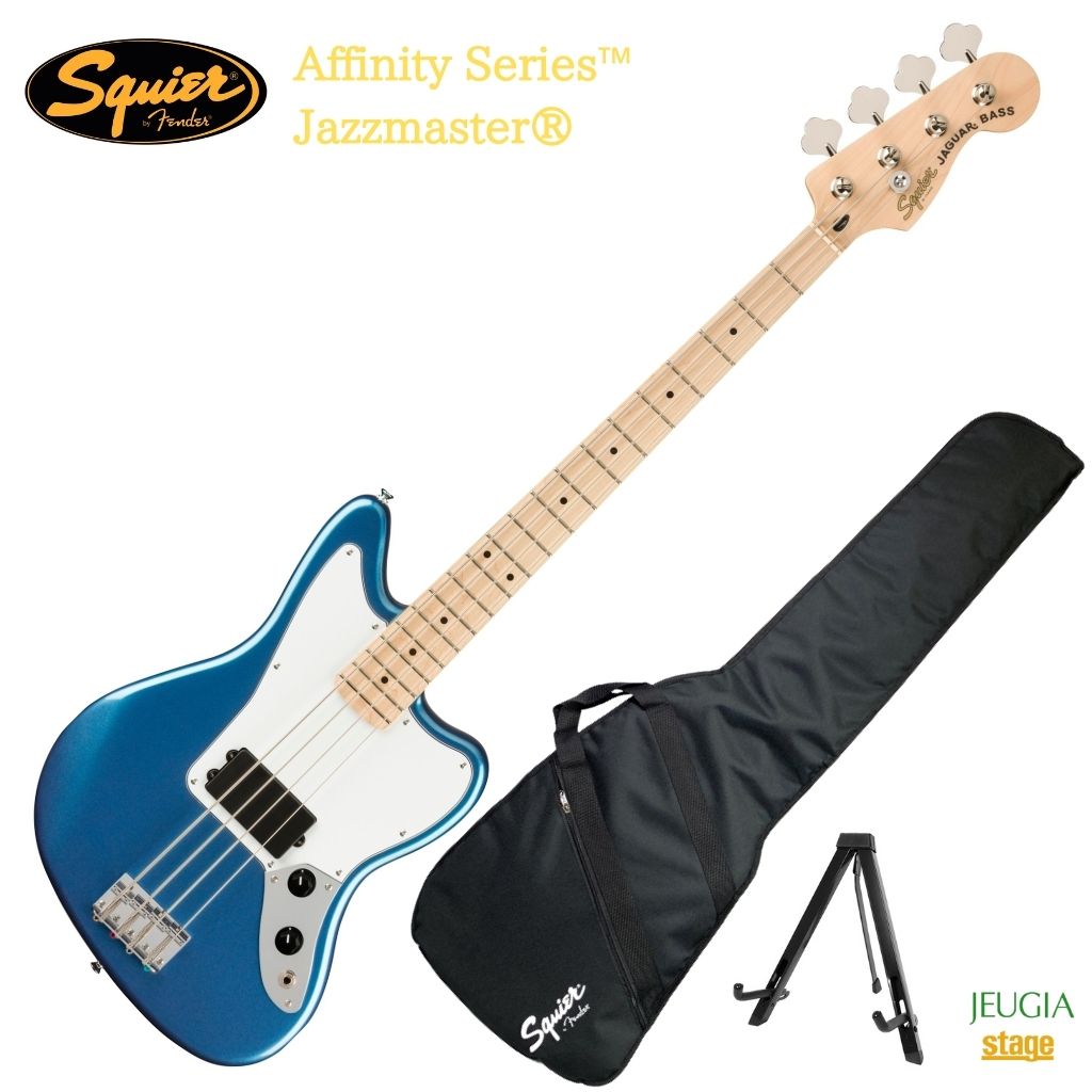 Squier by Fender Affinity Series™ Jaguar&reg; Bass H Lake Placid Blueスクワイア スクワイヤー ジャガーベース エレキベース ブルー【Stage-Rakuten Guitar SET】