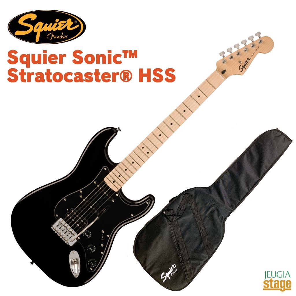 Squier Squier Sonic Stratocaster HSS BlackXNCA XNC[ GLM^[ \jbN XggLX^[ tF_[ Fender nobJ[ ubN