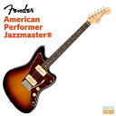 Fender American Performer Jazzmaster カリフォルニア州のコロナ工場で製造されるAmerican Performer Jazzmasterは、USA製フェンダーならではのオーセンティックなトーンとフィーリングを提供し、パフォーマンスにインスピレーションを与えるモダンスペックを随所にフィーチャーしています。 [ 特長 ] ・アルダーボディ ・YosemiteシングルコイルJazzmasterピックアップを搭載 ・ヴィンテージスタイルのStratocasterシンクロナイズドトレモロブリッジ、Greasebucketトーンコントロール ・“Modern C”ネックシェイプ、9.5インチラジアス指板、22本のジャンボフレット ・ClassicGearチューニングマシン、シルバーカラー Fender American Performer Jazzmaster Specs Body Body Material: Alder Body Finish: Satin Urethane Body Shape: Jazzmaster® Neck Neck Material: Maple Neck Finish: Satin Urethane Neck Shape: Modern "C" Scale Length: 25.5" (64.77 cm) Fingerboard Material: Rosewood Fingerboard Radius: 9.5" (241 mm) Number of Frets: 22 Fret Size: Jumbo Nut Material: Synthetic Bone Nut Width: 1.685" (42.8 mm) Position Inlays: White Dot Truss Rod: Standard Truss Rod Nut: 1/8" American Series Electronics Bridge Pickup: Yosemite® Single-Coil Jazzmaster® Neck Pickup: Yosemite® Single-Coil Jazzmaster® Controls: Master Volume, Master Tone Switching: 3-Position Toggle: Position 1. Bridge Pickup, Position 2. Bridge and Neck Pickups, Position 3. Neck Pickup Configuration: SS Hardware Bridge: 6-Saddle Vintage-Style Synchronized Tremolo Hardware Finish: Nickel/Chrome Tuning Machines: Fender® ClassicGear™ Pickguard: 4-Ply Brown Shell Control Knobs: Aged White Plastic Switch Tip: Aged White Neck Plate: 4-Bolt Miscellaneous Strings: Fender® USA 250L Nickel Plated Steel (.009-.042 Gauges), PN 0730250403 Accessories Case/Gig Bag :Included: Deluxe Gig Bag ★掲載画像はサンプルです。 ★掲載の商品は店頭や他のECサイトでも並行して販売しております。在庫情報の更新には最大限の努力をしておりますが、ご注文が完了しましても売り切れでご用意できない場合がございます。 　また、お取り寄せ商品の場合、生産完了などの理由でご用意できない場合がございます。 　その際はご注文をキャンセルさせていただきますので、予めご了承くださいませ。 ★お届け先が北海道や沖縄、その他離島の場合、「送料無料」と表記の商品であっても別途中継料や送料を頂戴いたします。その際は改めてご連絡を差し上げますのでご了承ください。