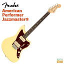 Fender American Performer Jazzmaster カリフォルニア州のコロナ工場で製造されるAmerican Performer Jazzmasterは、USA製フェンダーならではのオーセンティックなトーンとフィーリングを提供し、パフォーマンスにインスピレーションを与えるモダンスペックを随所にフィーチャーしています。 [ 特長 ] ・アルダーボディ ・YosemiteシングルコイルJazzmasterピックアップを搭載 ・ヴィンテージスタイルのStratocasterシンクロナイズドトレモロブリッジ、Greasebucketトーンコントロール ・“Modern C”ネックシェイプ、9.5インチラジアス指板、22本のジャンボフレット ・ClassicGearチューニングマシン、シルバーカラー Fender American Performer Jazzmaster Specs Body Body Material: Alder Body Finish: Satin Urethane Body Shape: Jazzmaster® Neck Neck Material: Maple Neck Finish: Satin Urethane Neck Shape: Modern "C" Scale Length: 25.5" (64.77 cm) Fingerboard Material: Rosewood Fingerboard Radius: 9.5" (241 mm) Number of Frets: 22 Fret Size: Jumbo Nut Material: Synthetic Bone Nut Width: 1.685" (42.8 mm) Position Inlays: White Dot Truss Rod: Standard Truss Rod Nut: 1/8" American Series Electronics Bridge Pickup: Yosemite® Single-Coil Jazzmaster® Neck Pickup: Yosemite® Single-Coil Jazzmaster® Controls: Master Volume, Master Tone Switching: 3-Position Toggle: Position 1. Bridge Pickup, Position 2. Bridge and Neck Pickups, Position 3. Neck Pickup Configuration: SS Hardware Bridge: 6-Saddle Vintage-Style Synchronized Tremolo Hardware Finish: Nickel/Chrome Tuning Machines: Fender® ClassicGear™ Pickguard: 4-Ply Brown Shell Control Knobs: Aged White Plastic Switch Tip: Aged White Neck Plate: 4-Bolt Miscellaneous Strings: Fender® USA 250L Nickel Plated Steel (.009-.042 Gauges), PN 0730250403 Accessories Case/Gig Bag :Included: Deluxe Gig Bag ★掲載画像はサンプルです。 ★掲載の商品は店頭や他のECサイトでも並行して販売しております。在庫情報の更新には最大限の努力をしておりますが、ご注文が完了しましても売り切れでご用意できない場合がございます。 　また、お取り寄せ商品の場合、生産完了などの理由でご用意できない場合がございます。 　その際はご注文をキャンセルさせていただきますので、予めご了承くださいませ。 ★お届け先が北海道や沖縄、その他離島の場合、「送料無料」と表記の商品であっても別途中継料や送料を頂戴いたします。その際は改めてご連絡を差し上げますのでご了承ください。