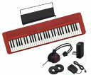 【楽器店大賞2021年受賞!】【ヘッドホンアダプターセット】CASIO CT-S1 RD Red Casiotone SETカシオ キーボード カシオトーン 6...