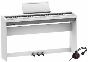 Roland FP-30X WH Digital Piano SET ローランド デジタルピアノ スタイリッシュ 電子ピアノ 88鍵盤 ホワイト セット【専用スタンド】【専用3本ペダル】【ヘッドホン】