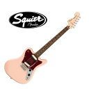 Squier by Fender Paranormal Super-Sonic (Shell Pink/Laurel) Paranormal Super-Sonicのリバースボディシェイプとヘッドストックは大きなインパクトを与えます。ルックスだけでなく、2基のSquier Atomicハムバッカーから鳴らされるサウンドも迫力満点です。Cネックシェイプと細い1.5インチ幅のナットにより、スピーディな演奏にも対応します。「パラノーマル」という名にふさわしい、奇抜なルックスと高い演奏性を兼ね備えた、存在感に満ち溢れたモデルです。 Series: Paranormal Body Material: Poplar Body Finish: Gloss Polyurethane Neck: Maple， C Shape Neck Finish: Gloss Polyurethane Fingerboard: Indian Laurel， 9.5 (241 mm) Frets: 22， Narrow Tall Position Inlays: Pearloid Dot (Indian Laurel) Nut (Material/Width): Bone， 1.575 (40mm) Tuning Machines: Vintage-Style Scale Length: 24 (610 mm) Bridge: 6-Saddle Vintage-Style Synchronized Tremolo Pickguard: 4-Ply Aged White Pearloid (513， 569， 583)， 4-Ply Tortoiseshell (556) Pickups: Atomic Humbucking (Bridge)， (Middle)， Atomic Humbucking (Neck) Pickup Switching: 3-Position Toggle Position 1. Bridge Pickup Position 2. Bridge And Neck Pickups Position 3. Neck Pickup Controls: Volume 1. (Bridge Pickup)， Volume 2. (Neck Pickup) Control Knobs: Black Plastic Hardware Finish: Chrome Strings: Nickel Plated Steel (.009-.042 Gauges)) ※画像はイメージです。 ※商品の汚れや状態はお問い合わせ下さい。 ※掲載の商品は店頭や他のECサイトでも並行して販売しております。在庫情報の更新には最大限の努力をしておりますが、ご注文が完了しましても売り切れでご用意できない場合がございます。 その際はご注文をキャンセルさせていただきますので、予めご了承くださいませ。 また、お取り寄せ商品の場合、生産完了などの理由でご用意できない場合がございます。 ※お届け先が北海道や沖縄、その他離島の場合、「送料無料」と表記の商品であっても別途中継料や送料を頂戴いたします。その際は改めてご連絡を差し上げますのでご了承ください。　