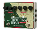 ELECTRO-HARMONIX ( エレクトロハーモニックス ) / DELUXE MEMORY MAN 550TT アナログ・ディレイの名機Deluxe Memory Manと同じ高品質で希少なBBD素子の採用によりウォームでリッチなサウンドを実現。さらにオリジナル・モデルに加え、タップテンポやモジュレーション、ディレイのフィードバック経路にあるエフェクトループ、各パラメーターをリアルタイムに調整可能なエクスプレッション・ペダル端子が加わったことで、オリジナルよりもさらに独創的な効果を得られます。 Specs ・Analog Delay ・550mS Tap Tempo Control(w/Tap Divide Switch　最大550mS) ＜付点8分/2拍3連符/8分/3連符/16分＞ ・Exp. Mode Switch(Exp. Pedalでコントロールする内容を選択可能) ＜Blend/Rate/Depth/Feedback/Delay＞ ・Exp. Pedal Input ・Tap Switch Input(モメンタリー・フットスイッチを接続可能) ・Effect Loop(Send/Return) ・True Bypass ・寸法：144mm(W) x 119mm(D) x 60mm(H) 600g ・電源：9V DCセンターマイナスアダプター JP9.6DC-200（付属） ※画像はイメージです。 ※商品の汚れや状態はお問い合わせ下さい。 ※掲載の商品は店頭や他のECサイトでも並行して販売しております。在庫情報の更新には最大限の努力をしておりますが、ご注文が完了しましても売り切れでご用意できない場合がございます。 その際はご注文をキャンセルさせていただきますので、予めご了承くださいませ。 また、お取り寄せ商品の場合、生産完了などの理由でご用意できない場合がございます。 ※お届け先が北海道や沖縄、その他離島の場合、「送料無料」と表記の商品であっても別途中継料や送料を頂戴いたします。その際は改めてご連絡を差し上げますのでご了承ください。　