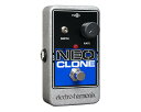 ELECTRO-HARMONIX ( エレクトロハーモニックス ) / NEO CLONE Neo Cloneはニルヴァーナのカート・コバーンが使用していたことで知られるSmall Cloneの正統後継機。高品質なBBDチップとオリジナルSmall Cloneと同じ回路を採用。コンパクトなボディながら、Small Cloneが持つクリアーでリッチ、立体的でウォームなコーラスサウンドを正確に再現しています。 ■ギター用エフェクター ■コーラス ■伝説のコーラスSmall Cloneを再現 ■ペダルボードに最適なコンパクト・サイズ ■完全アナログ回路 ■DEPTHコントロールで更に深みのあるエフェクト ■電源：9V電池または9VDCセンターマイナスアダプター(別売） ■世界で最も愛されているコーラスといえばエレハモのSmall Clone。コンパクトになったNeo Cloneは、Small Cloneの正統後継機です。 ※画像はイメージです。 ※商品の汚れや状態はお問い合わせ下さい。 ※掲載の商品は店頭や他のECサイトでも並行して販売しております。在庫情報の更新には最大限の努力をしておりますが、ご注文が完了しましても売り切れでご用意できない場合がございます。 その際はご注文をキャンセルさせていただきますので、予めご了承くださいませ。 また、お取り寄せ商品の場合、生産完了などの理由でご用意できない場合がございます。 ※お届け先が北海道や沖縄、その他離島の場合、「送料無料」と表記の商品であっても別途中継料や送料を頂戴いたします。その際は改めてご連絡を差し上げますのでご了承ください。　