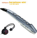 【特典ヘッドホンプレゼント付き！】 【楽器の楽しさ、すべての人に】 Aerophone mini AE-01は、楽器を演奏したいと思っているすべての人におすすめの楽器です。なじみのあるリコーダーに似たボタン配置で手軽に始めることができ、お気に入りの曲に合わせて演奏を楽しむことができます。本体内蔵の楽器音は身近で使いやすい6音色で、ジャンルを問わず多彩な演奏を実現。コンパクトなデザインでどこにでも持ち運ぶことができます。さらにヘッドホンをつなげば、周囲を気にせず演奏に集中することができます。 Bluetooth&reg;接続で使える無料の専用アプリ、Aerophone mini Plusで演奏がますます楽しくなります。アプリで演奏できる音色数は50以上。スタンダード・ナンバーを中心とした、基本奏法を覚えるための11の練習曲が内蔵されています。練習曲が終わった後は、ご自身のスマートフォンやタブレットに入っているお気に入りの音楽を再生しながら、アンサンブル演奏をお楽しみいただけます。 【様々な曲にチャレンジ】 お気に入りの曲を楽しむために、ジャンルを問わず使いやすいサックス、フルート、バイオリン、クラリネット、トランペット、シンセサイザーの6つの音色を内蔵。 Bluetooth経由で専用アプリAerophone mini Plusに接続すれば、50以上のアプリ内蔵音色を演奏することが可能。サックスやトランペットなどの管楽器、バイオリンやチェロなどの弦楽器、ティンパニーやドラム・セットなどの打楽器から二胡や尺八まで、演奏したい曲に合う音色を選べます。 【覚えやすいボタン配置ですぐに演奏】 子供の頃からなじみのある代表的な楽器の一つがリコーダーです。皆さんも学校で演奏したことがあるのではないでしょうか？Aerophone miniはリコーダーのようなボタン配置で、すぐにメロディーを奏でることができるでしょう。また、電子楽器ならではの機能として、トランスポーズ（移調／キーの上げ下げ）もできるため、曲や演奏する音色によって指使いを変えずに楽しめます。 【容易なブレス・コントロール】 アコースティックの管楽器は、良いピッチと音を出すために必要なブレス・コントロールのテクニックを習得するのに多くの時間が必要な場合があります。しかしAerophone miniは様々な曲を楽しむことができる音源と感度の高いブレス・センサーを搭載しており、簡単な運指を覚えてマウスピースに息を吹き込むだけで、すぐにいい音を出すことができます。 【思い立ったらすぐ練習】 Aerophone mini Plusアプリのレッスン機能を使えば、11の練習曲ですぐに練習を開始できます。アプリ画面に演奏する音の運指表も表示してくれるため、楽譜が読めなくても大丈夫です。テンポも変更することができるため、慣れるまではテンポを遅くして無理なく練習することができます。 さらに、基本操作を覚えた後はアプリを起動している端末に保存されている曲にチャレンジ。オーディオを再生してセッションするだけでなく、アプリを使ってボーカルの音量だけを小さくするセンター・キャンセル機能を使えばカラオケ感覚で演奏することもできます。 ※センター・キャンセル機能は曲によって効果が異なります。 【Aerophone mini AE-01 仕様】 ■キー配列　リコーダー・タイプ ■音源 PCMシンセ ■音色数 6 ■エフェクト リバーブ ■コントローラーブレス・センサー、演奏キー、オクターブ・キー、ファンクション・ボタン ■Bluetooth標準規格Ver 4.2 対応プロファイル：A2DP（オーディオ）、GATT（MIDI over Bluetooth Low Energy）、対応コーデック：SBC（SCMS-T方式によるコンテンツ保護に対応） ■接続端子PHONES/OUTPUT端子（ステレオミニタイプ）、USB COMPUTER端子（マイクロBタイプ、電源用） ■内蔵スピーカー2.8cm、1.5W ■電源USB ACアダプター（別売） ニッケル水素電池単3形（別売）×4 ■消費電流400mA連続使用時の電池の寿命（使用状態によって異なります）ニッケル水素電池：約10時間（容量1,900mAh使用時） ※ マンガン乾電池、アルカリ乾電池は使用不可 ■付属品取扱説明書 保証書、ローランド ユーザー登録カード、マウスピース・キャップ、ネック・ストラップ バンド、USBケーブル（電源用（Type A）） ■別売品交換用マウスピース：OP-AE05MPH外形寸法 ※商品画像はサンプルです ※店頭や他のECサイトでも並行して販売しておりますので在庫情報の更新には最大限の努力をしておりますが、ご注文が完了しましても売り切れでご用意できない場合がございます。 その際はご注文をキャンセルさせていただきますので、予めご了承くださいませ。 ※商品の汚れや状態はお問い合わせ下さい。 ※沖縄や離島は別途中継料がかかります。　