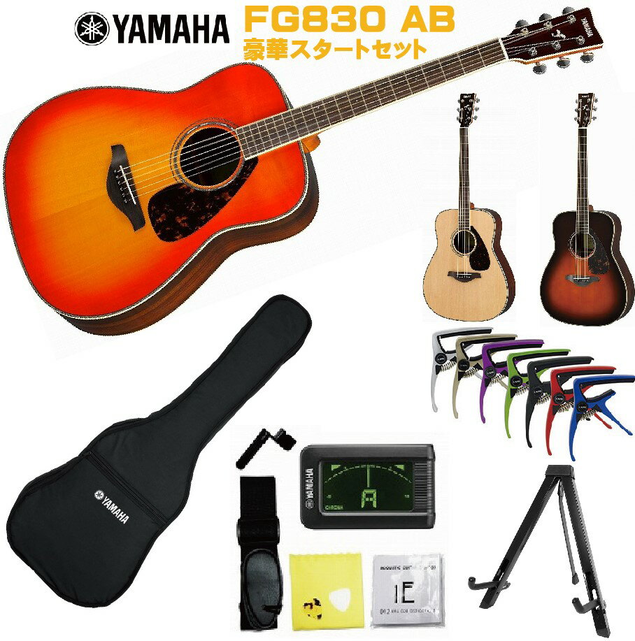 YAMAHA FG-Series FG830 ABヤマハ 初心者セット 入門用 アコースティックギター オータムバースト フォークギター アコギ FG-830【Stage-Rakuten Guitar SET】