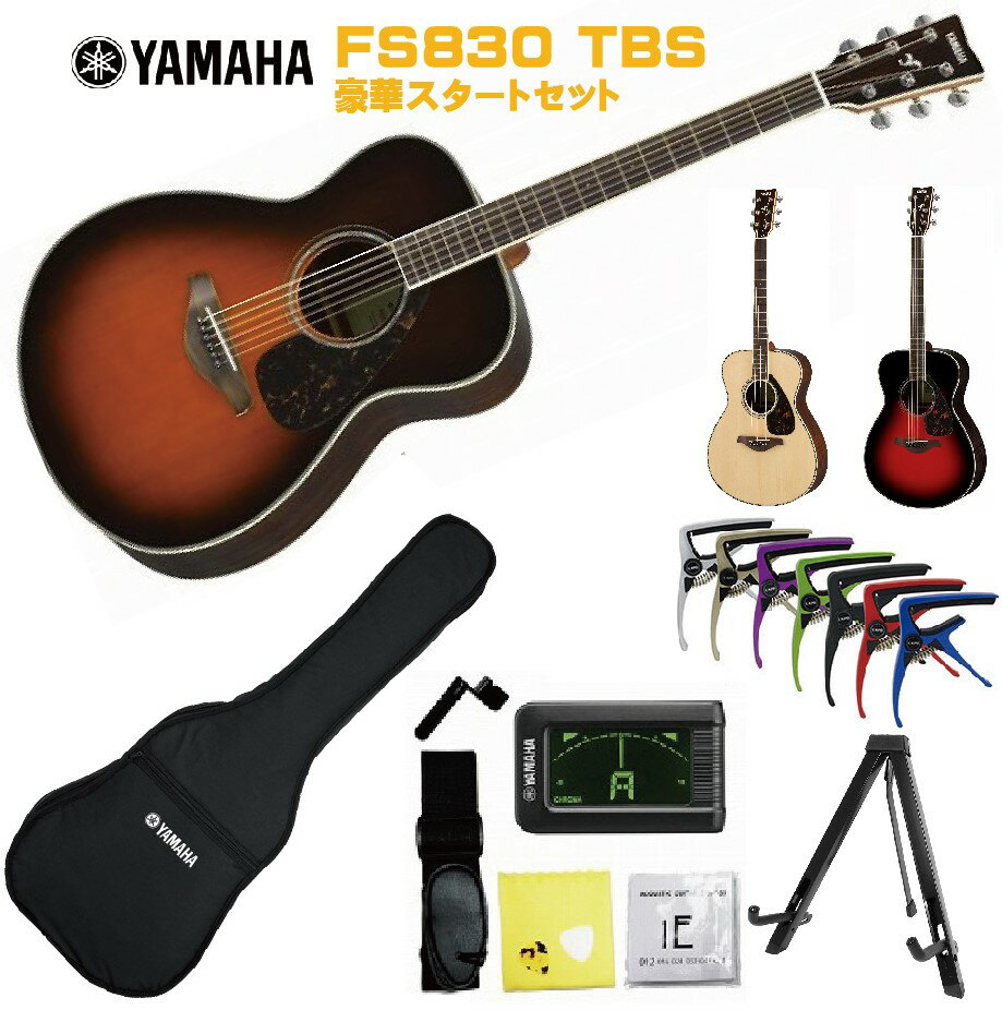 YAMAHA FS-Series FS830 TBSヤマハ 初心者セット 入門用 アコースティックギター タバコブラウンサンバースト フォークギター アコギ FS-830【Stage-Rakuten Guitar SET】