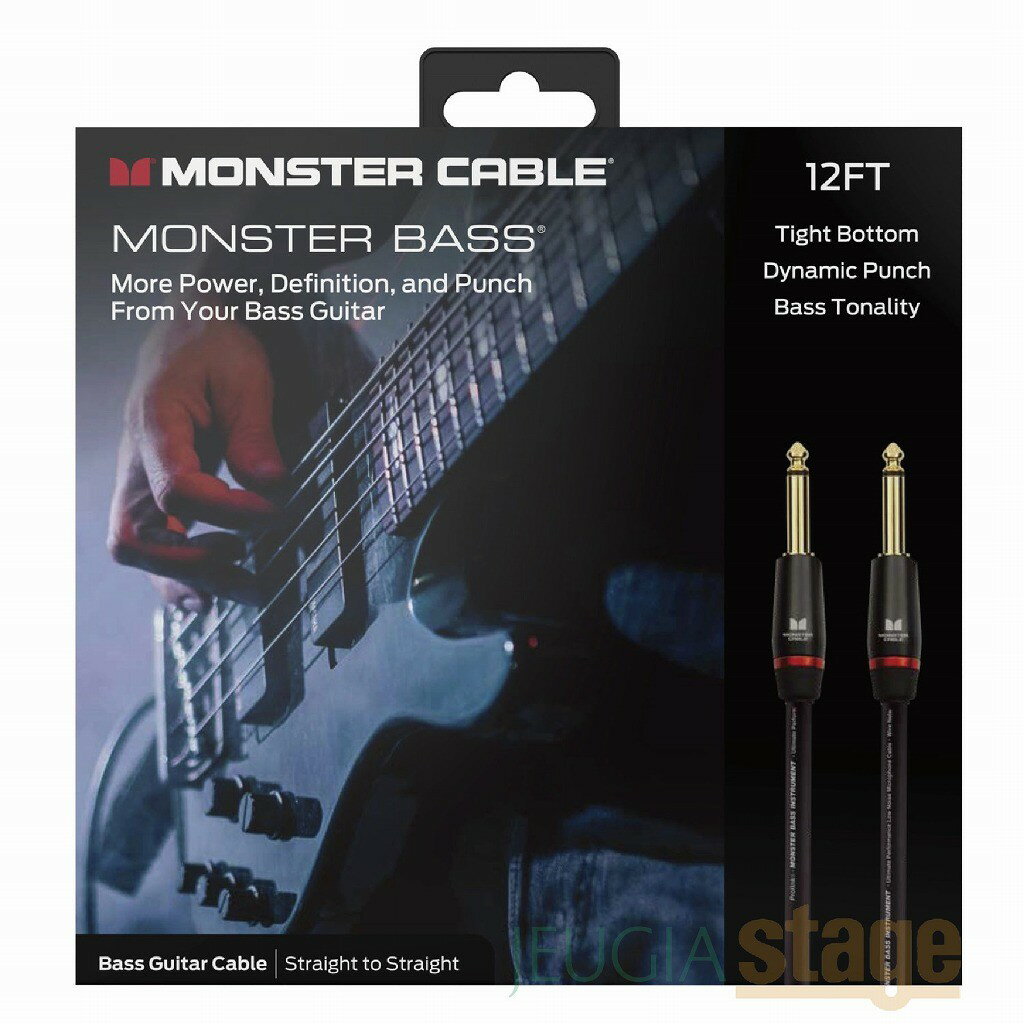 MONSTER CABLE MONSTER BASS 2-12 (ץ饰S/S12FT3.6m) 󥹥֥ 󥹥 ١  ֥Stage-Rakuten Guitar Accessory