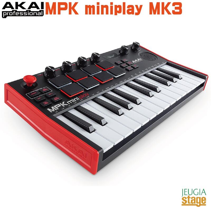 AKAI MPK Mini Play MK3 アカイ 25鍵 USB MIDI キーボードコントローラー【Stage-Rakuten Synthesizer】 ミニ鍵盤 25鍵盤